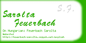 sarolta feuerbach business card